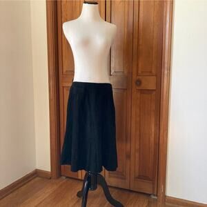 VS2 Black Genuine Suede Panel Skirt, Size 10